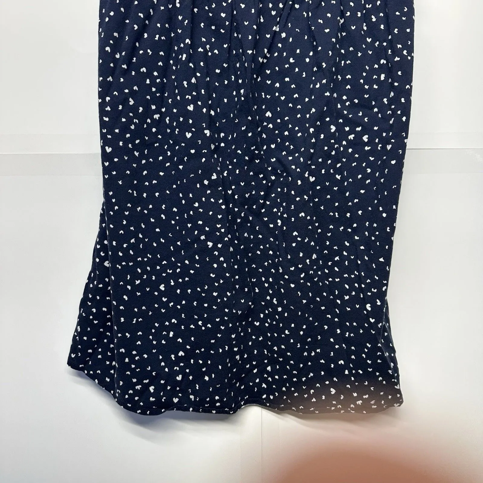 BANANA REPUBLIC blue heart short sleeve knee Length dress Petite Small - Image 5