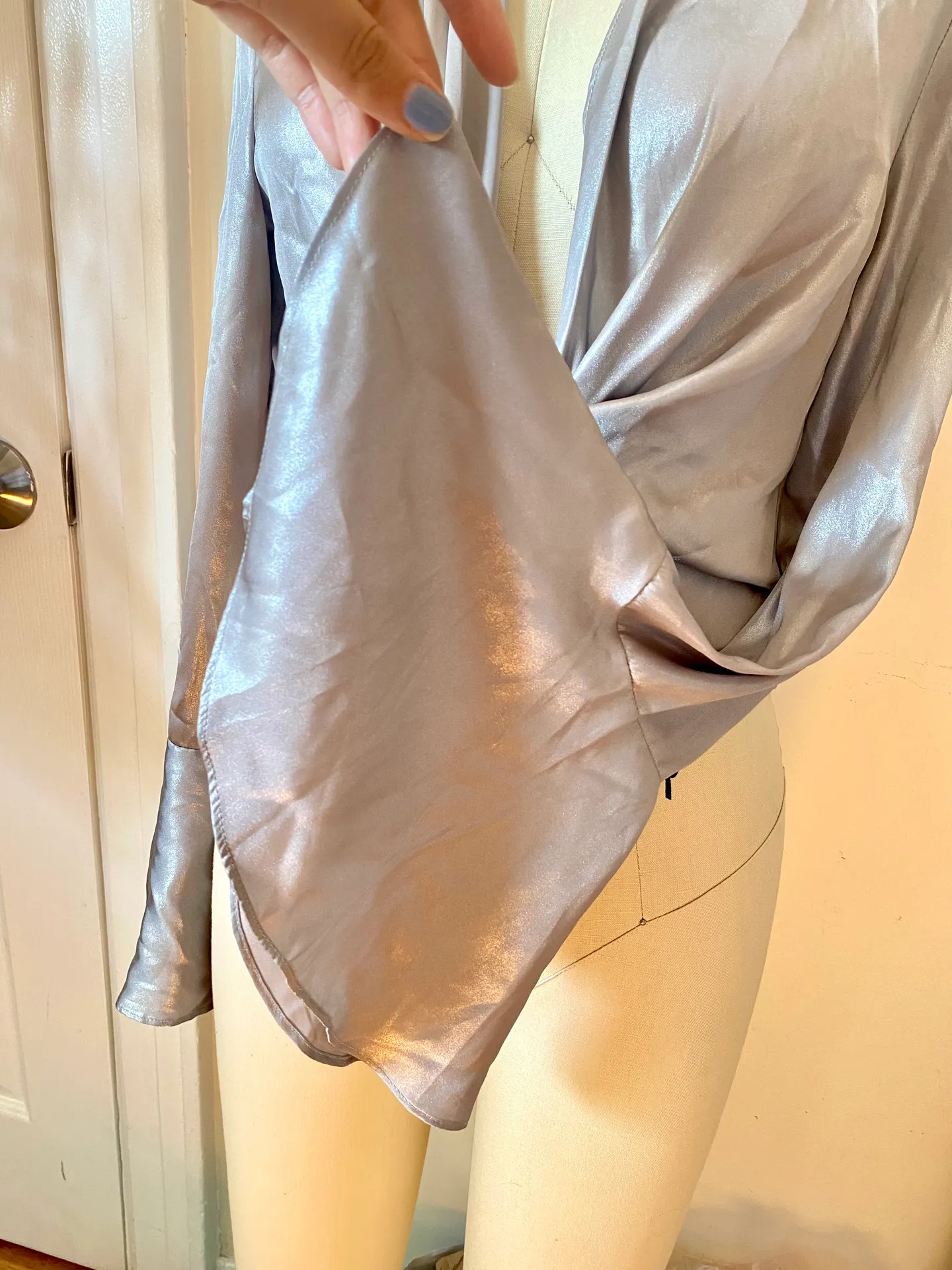 Bardot Satin Wrap Shirt - Image 5
