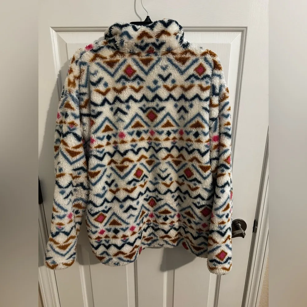 Aztec Plush Fleece 1/4 zip Southwest Pullover size XXL - Image 10