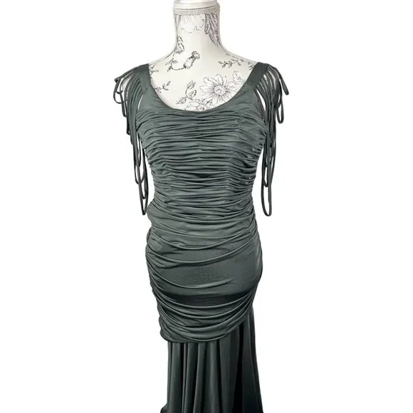 Vintage Jovani Prom Y2k 5436‎ Cutout Ruching Mermaid Gown NWT Size 4 - Image 6