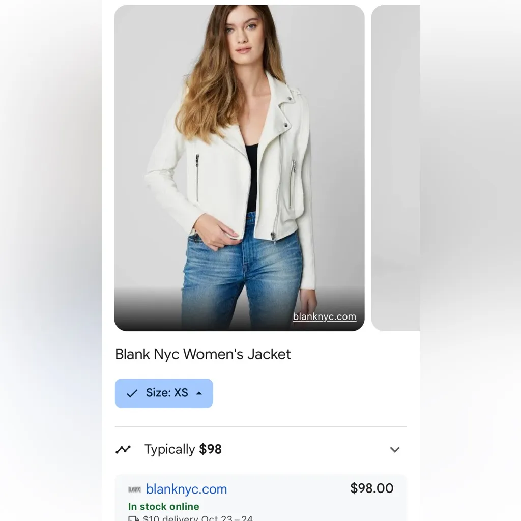 Blank‎ nyc zipper jacket size XS - Image 2