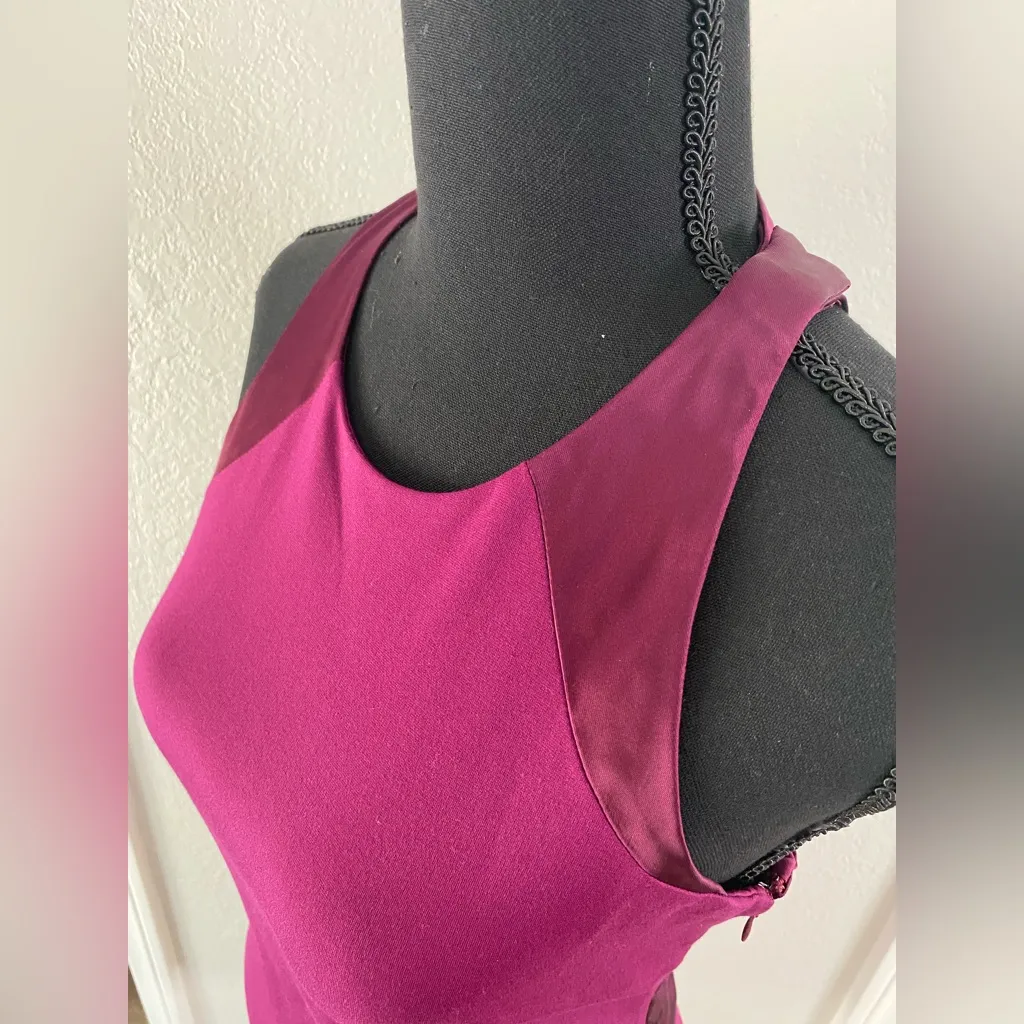 Halston Heritage Purple Pink Bodycon Dress Cutout Back 2 US - Image 2