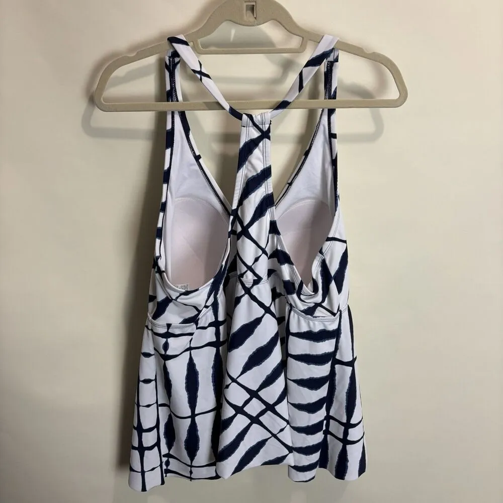Kona Sol Plus Tankini Top Navy and White Halter Neck 22W Empire Waist - Image 7