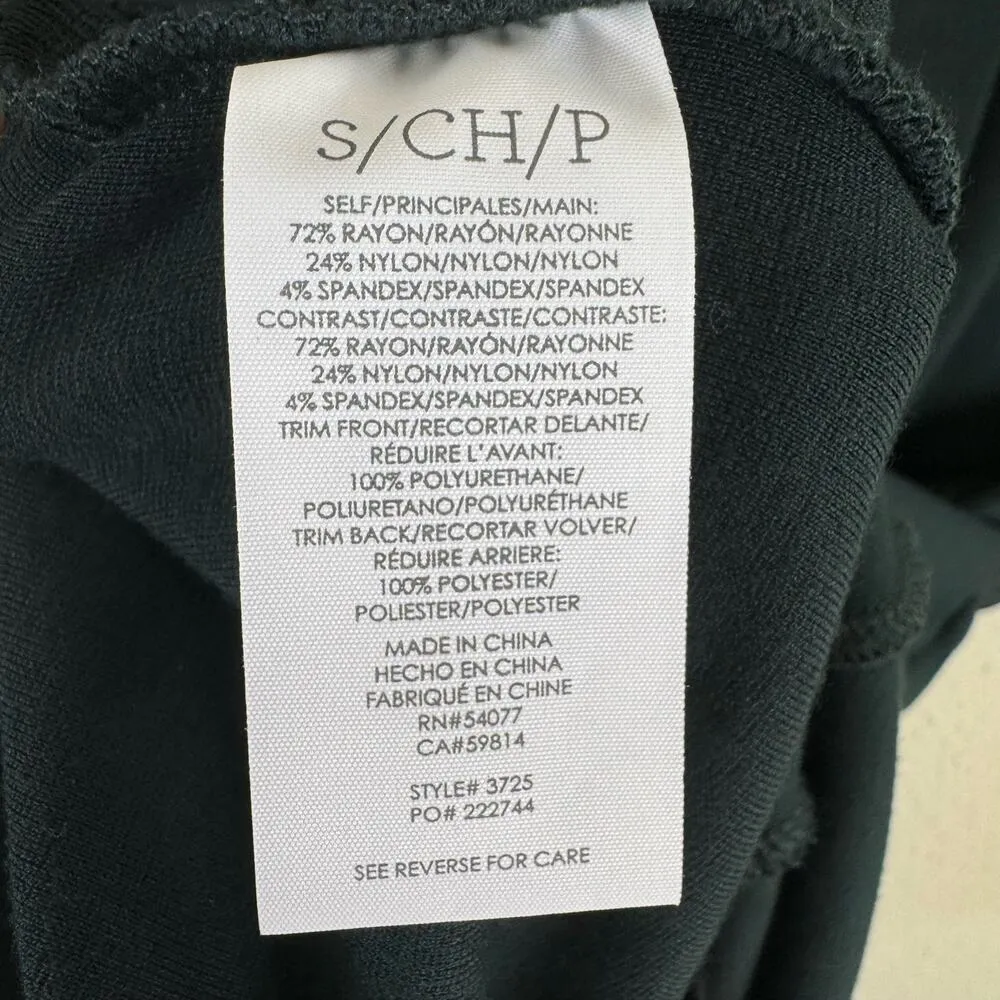 Cabi Renaissance Forest Green Black Asymmetrical Full Zip Mid Length Jacket S - Image 9