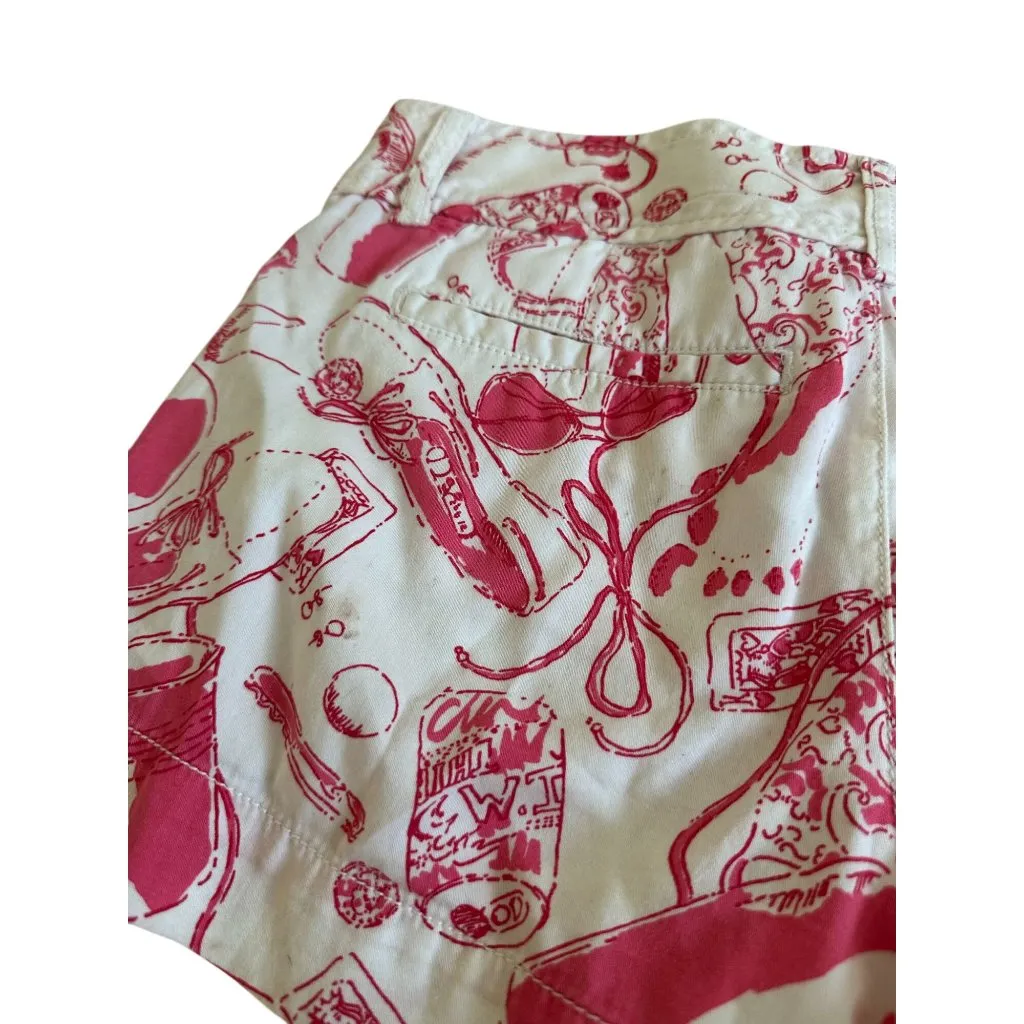 LILLY PULITZER Holy Grail Spin the Bottle Chino Cotton Shorts Size 2 - Image 9