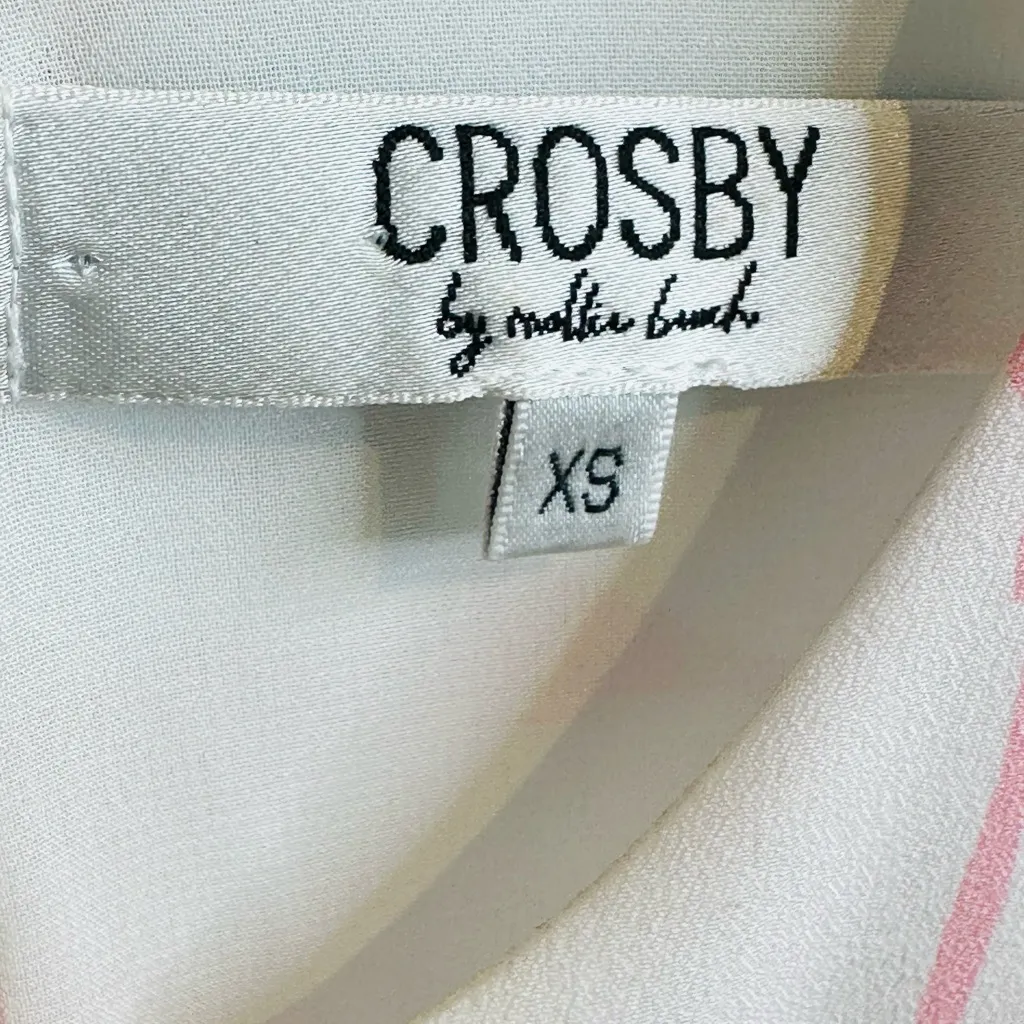 Crosby By Mollie Burch Floral Tiered Red White Pink Ruffle Dress Size XS - Image 9