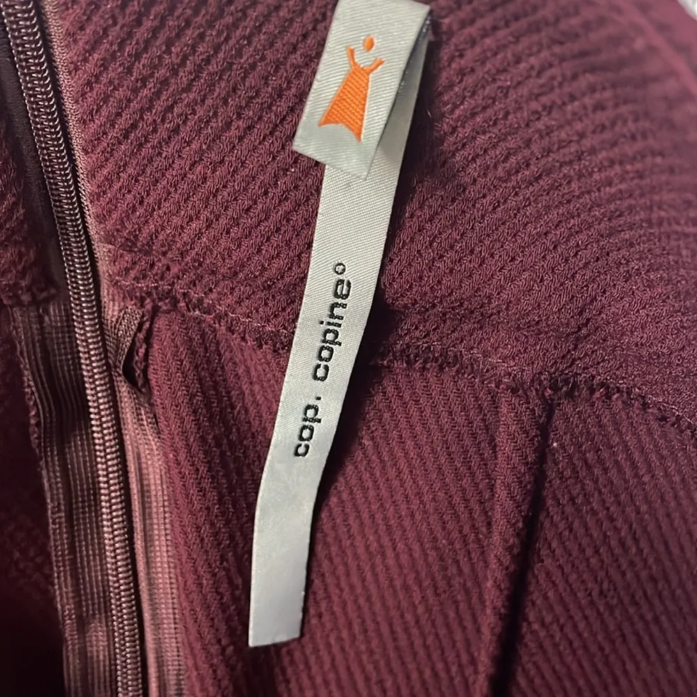 COP.Copine Asymmetrical Tweed Zipper Skirt Red Size M - Image 5