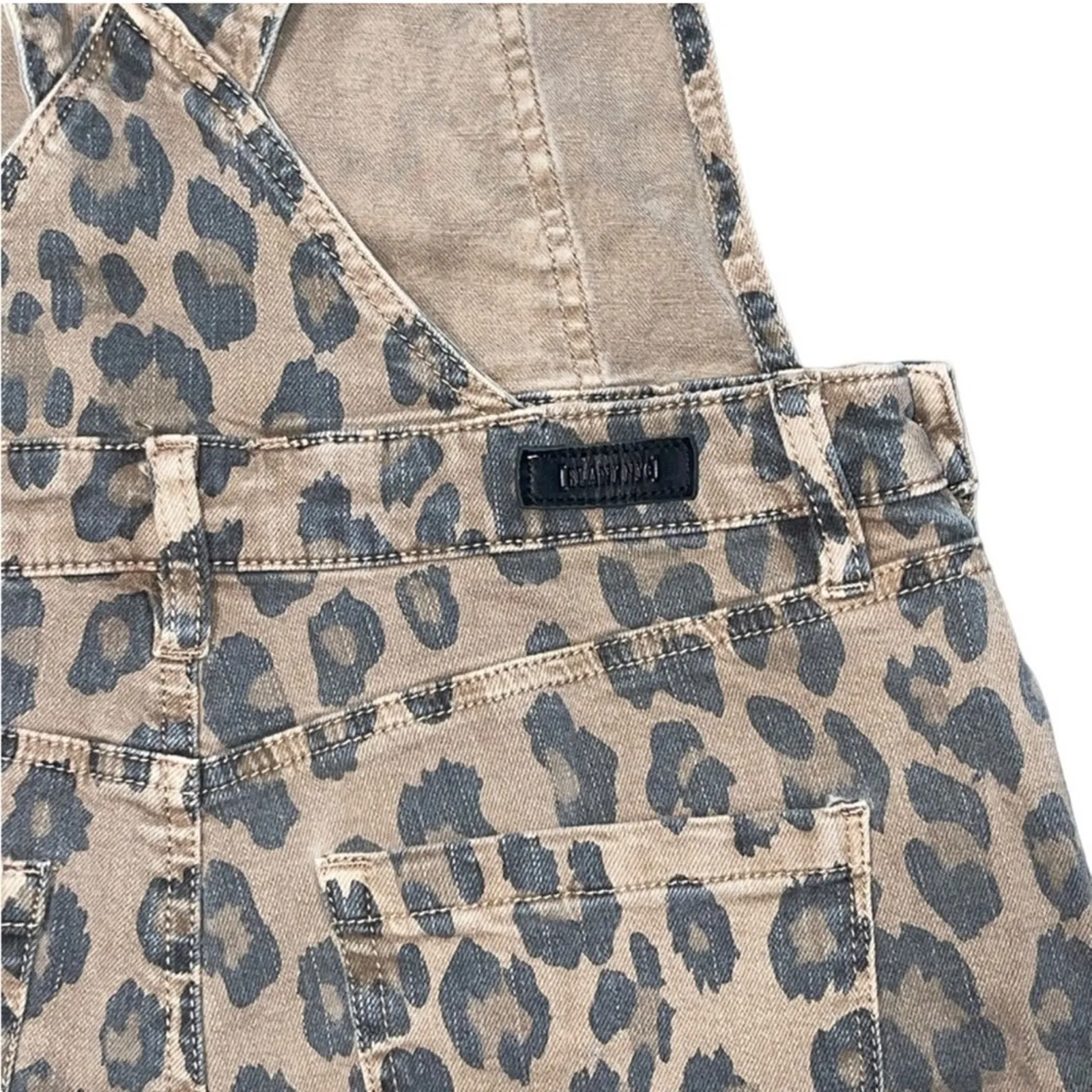 NWT! Blank NYC Catwalk Leopard Print Shortalls - Size 27 - Image 9