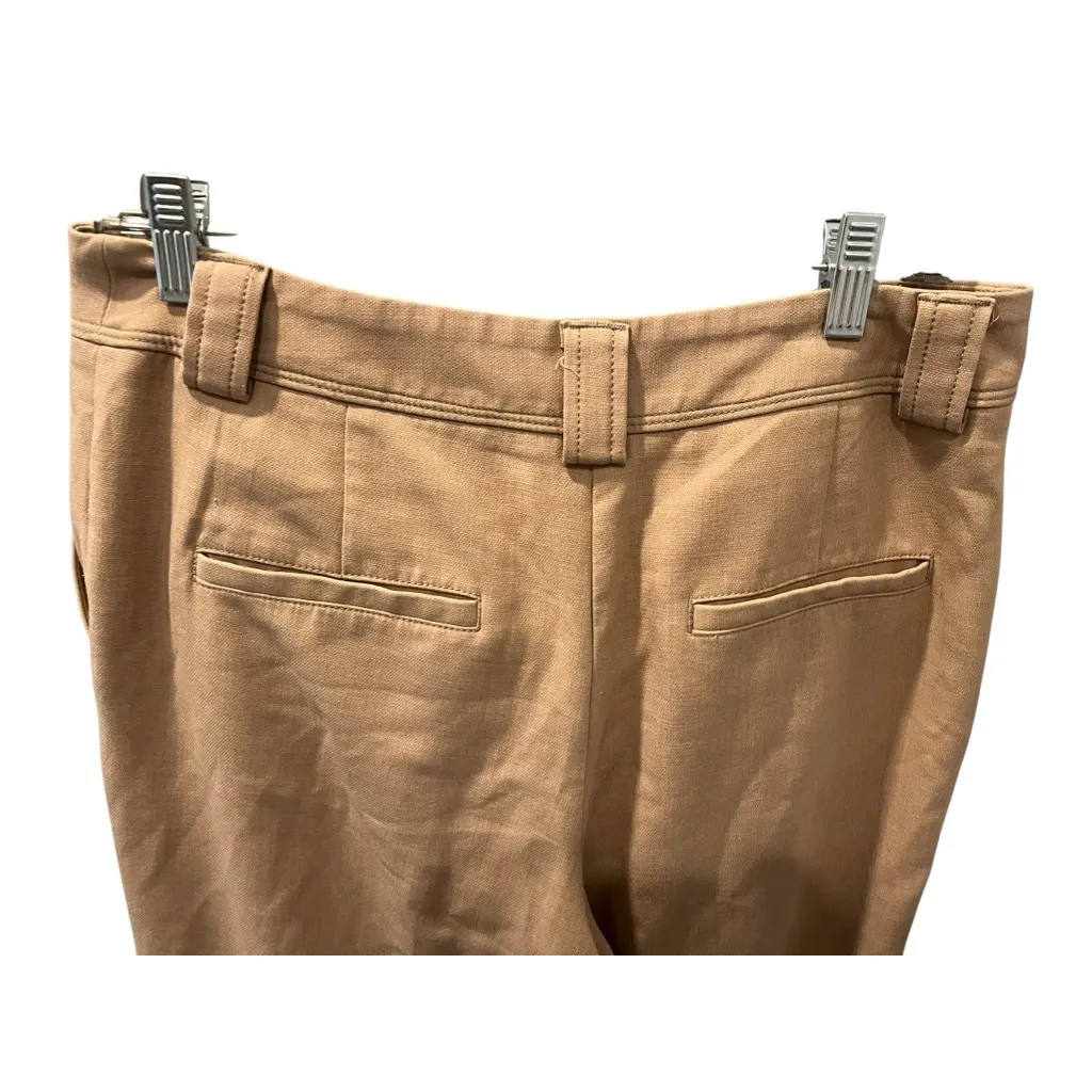 Maeve Anthropologie Wide Leg Beige Slacks Pants Size 12 Business Casual Women's - Image 6