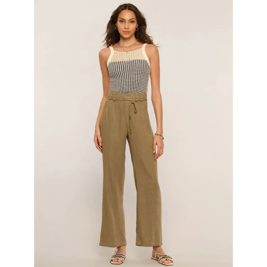 HEARTLOOM Lavina Pants in Moss Large New Womens Loose Linen Trousers - Image 11