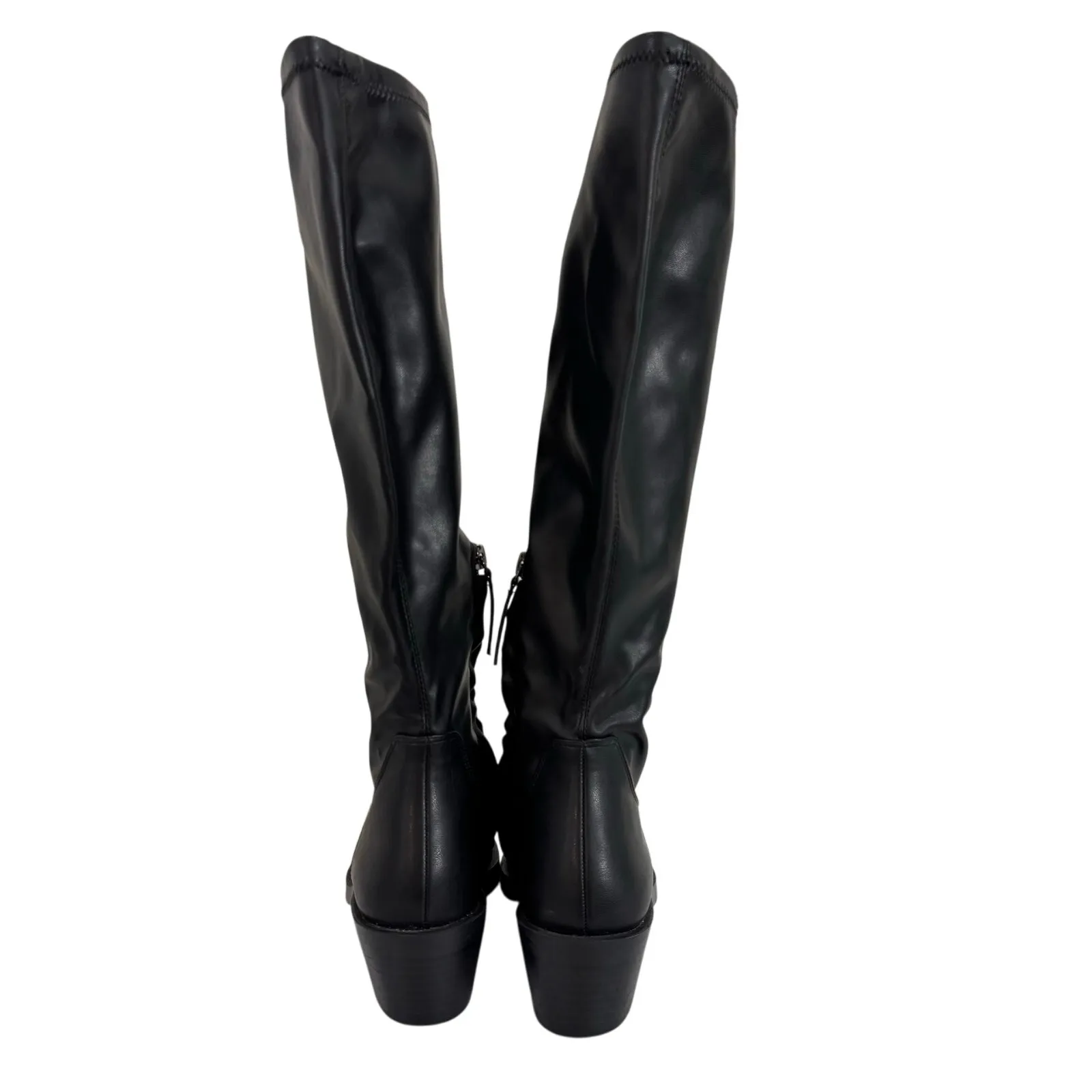 Zara Black Knee High Snip Toe Boots Size 38 / 7.5 - Image 4