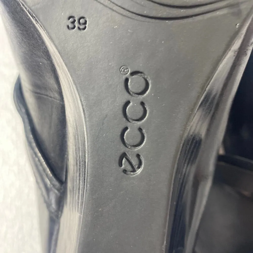 Ecco Black Mary Jane Wedge Shoes women sz 39 / US 8.5 - Image 7