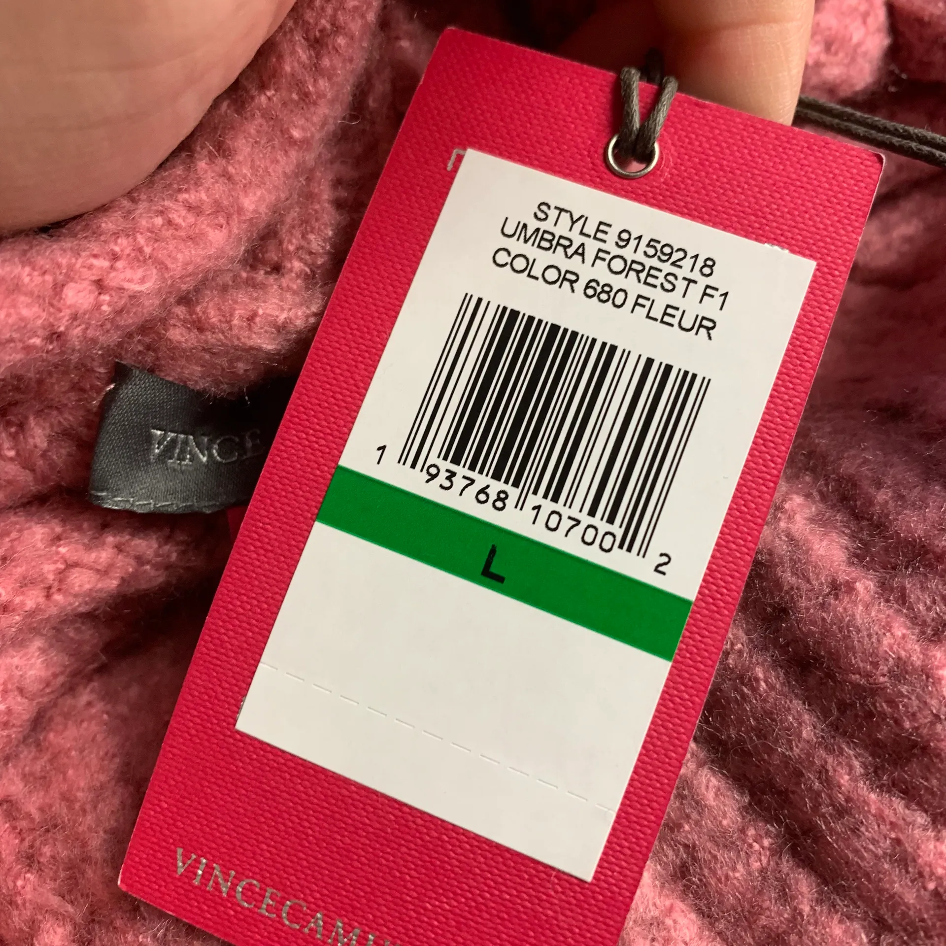 Vince Camuto Pink Chunky Mock Neck Sweater Large - Image 6