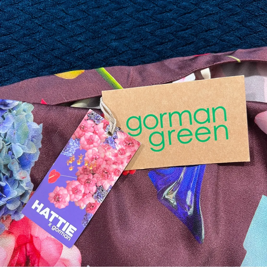 Gorman X Hattie Molloy Still Life Satin Slip Skirt Midi Floral Print Pull - Image 15