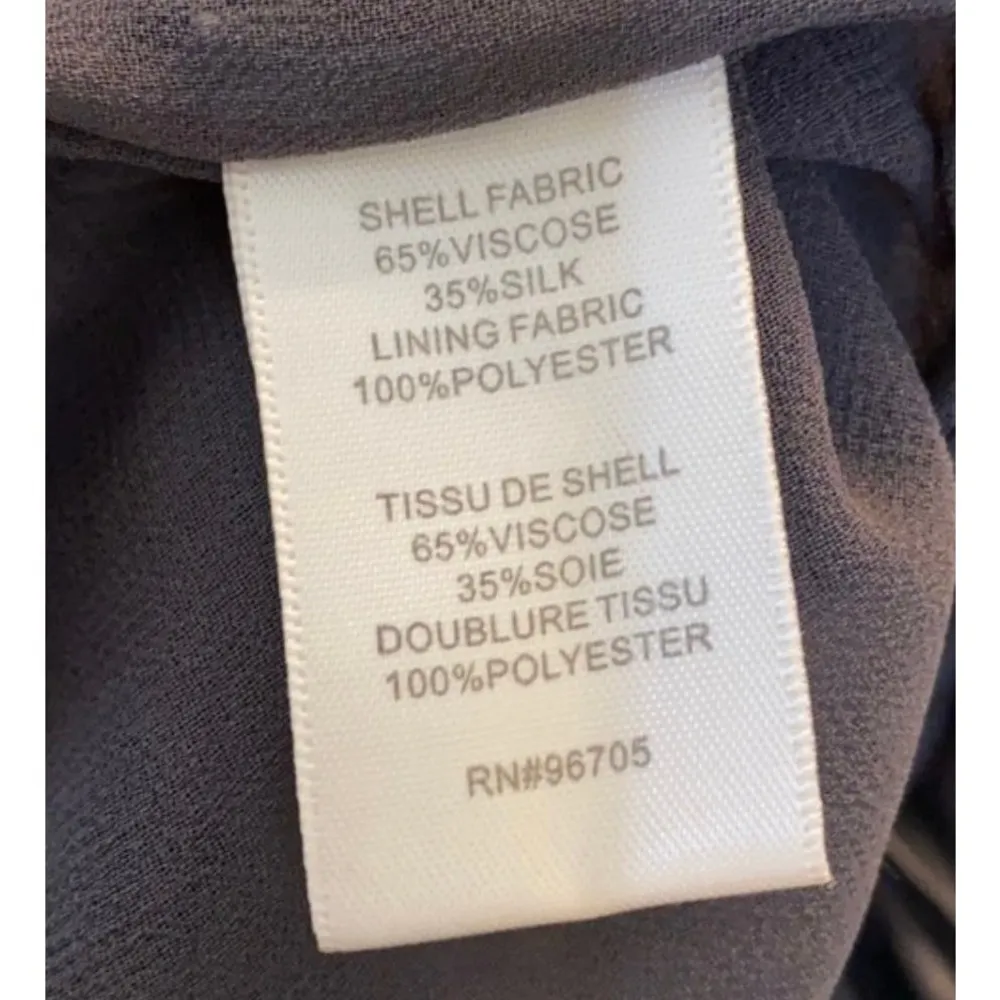 REBECCA TAYLOR SILK Sleeveless Mini Cami Dress Shadow Daisy Gray Size 0 NWT - Image 10