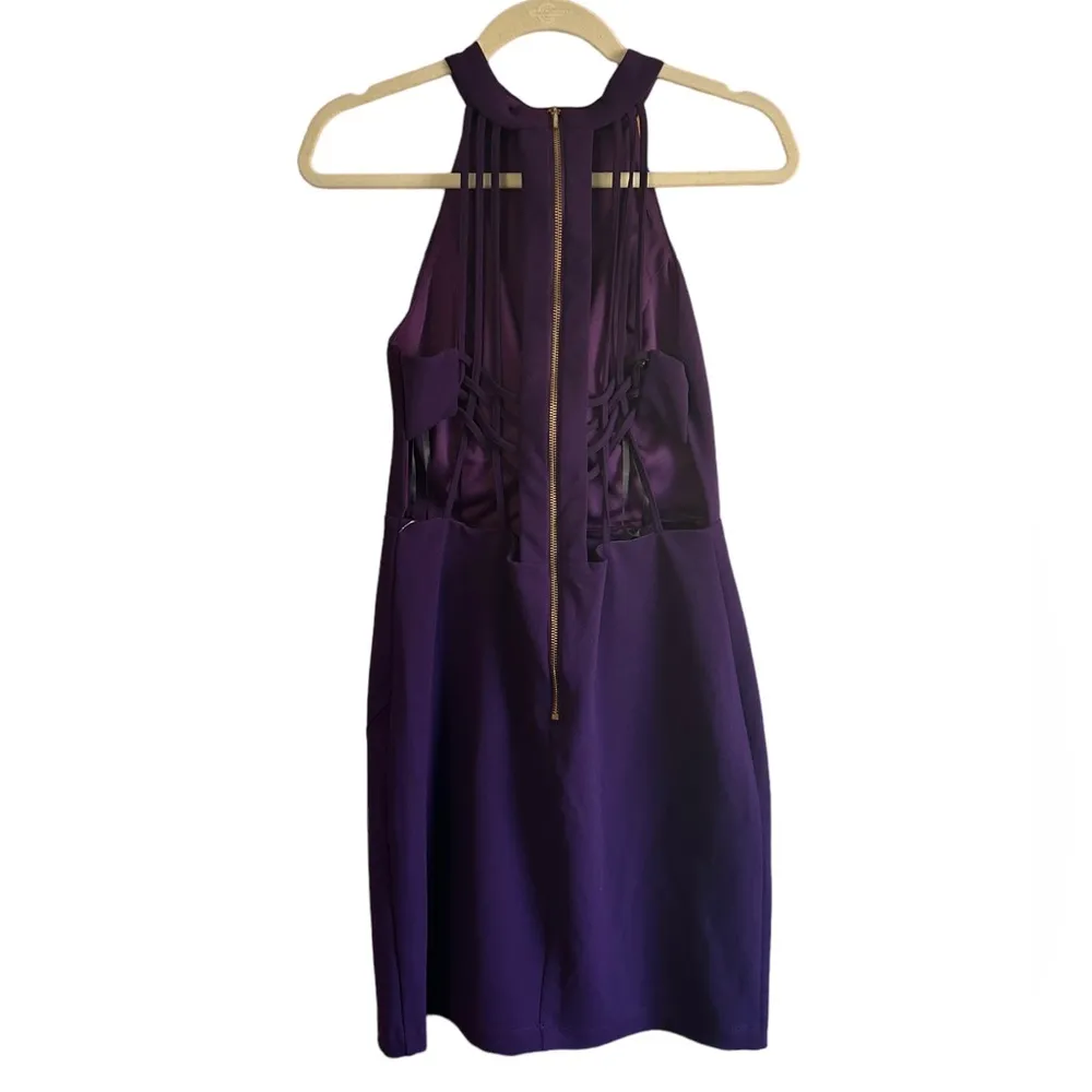 NWT B. SMART PURPLE OPEN BACK DRESS - Image 2