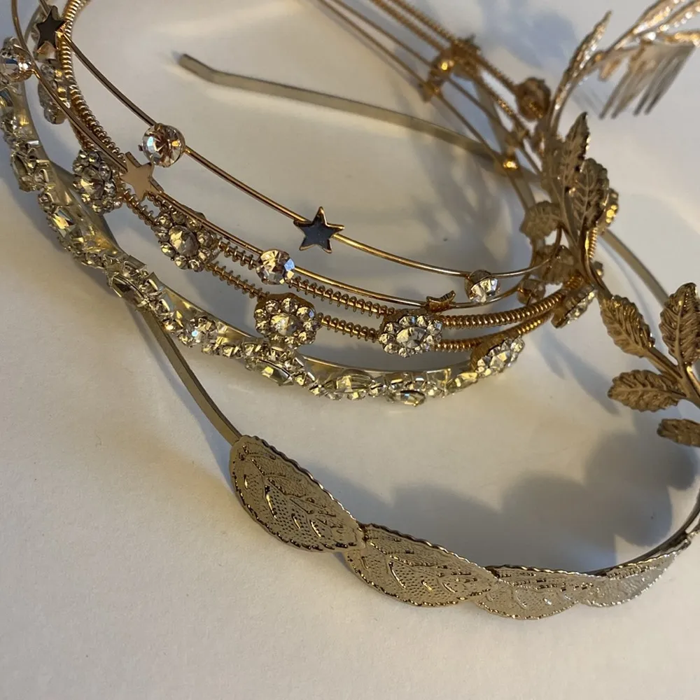 5 gold tone headbands - Image 6