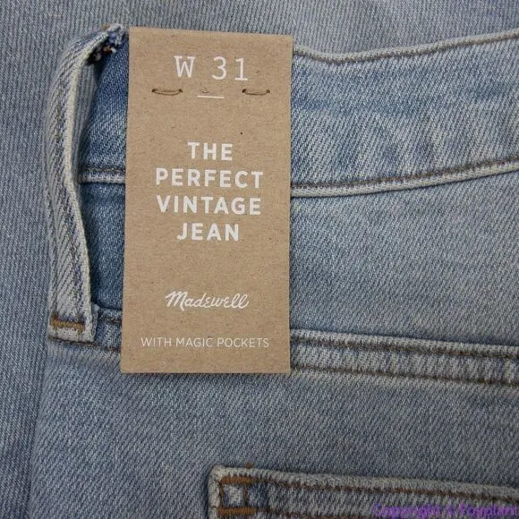 NEW Madewell The Perfect Vintage‎ Jean in Coffey Wash: Worn-In Edition, 31 - Image 12