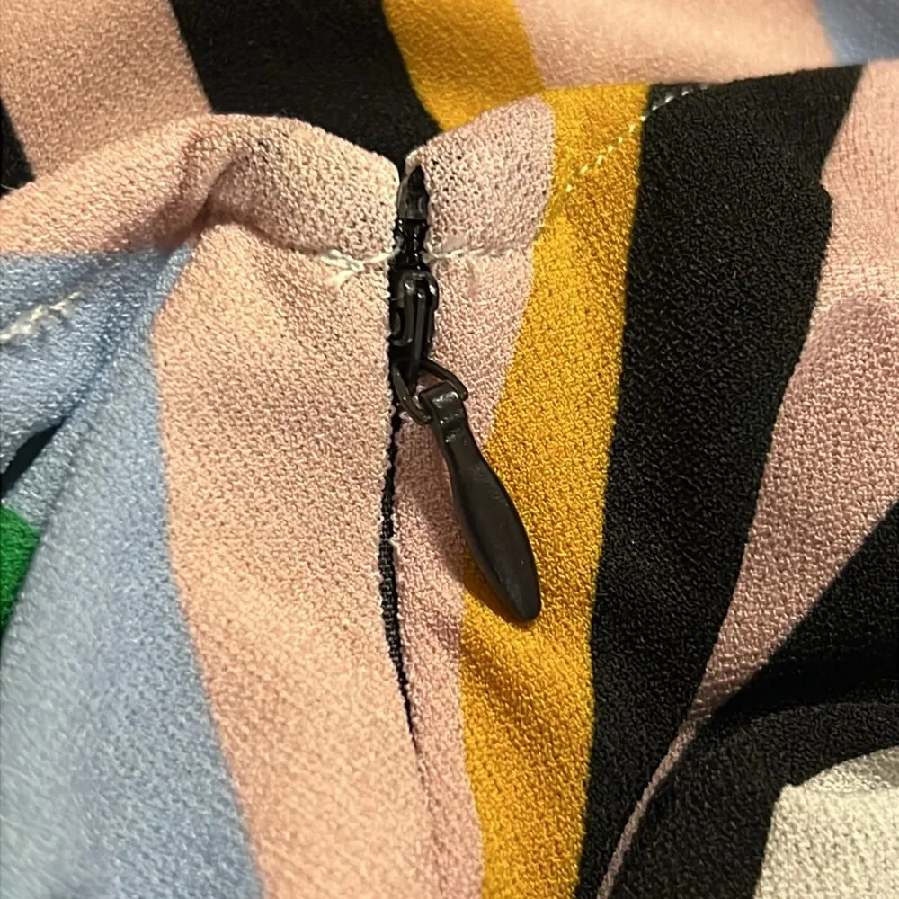 bar lll Small Sleeveless Striped Surplice Peplum Wide Leg Jumpsuit Back Zipper - Image 10