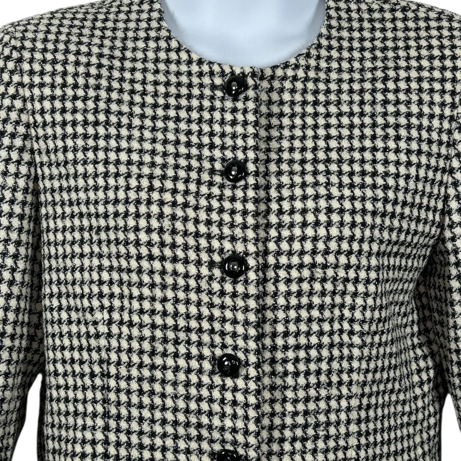 Pendleton Vintage Houndstooth Wool Blazer Size 12 - Image 3