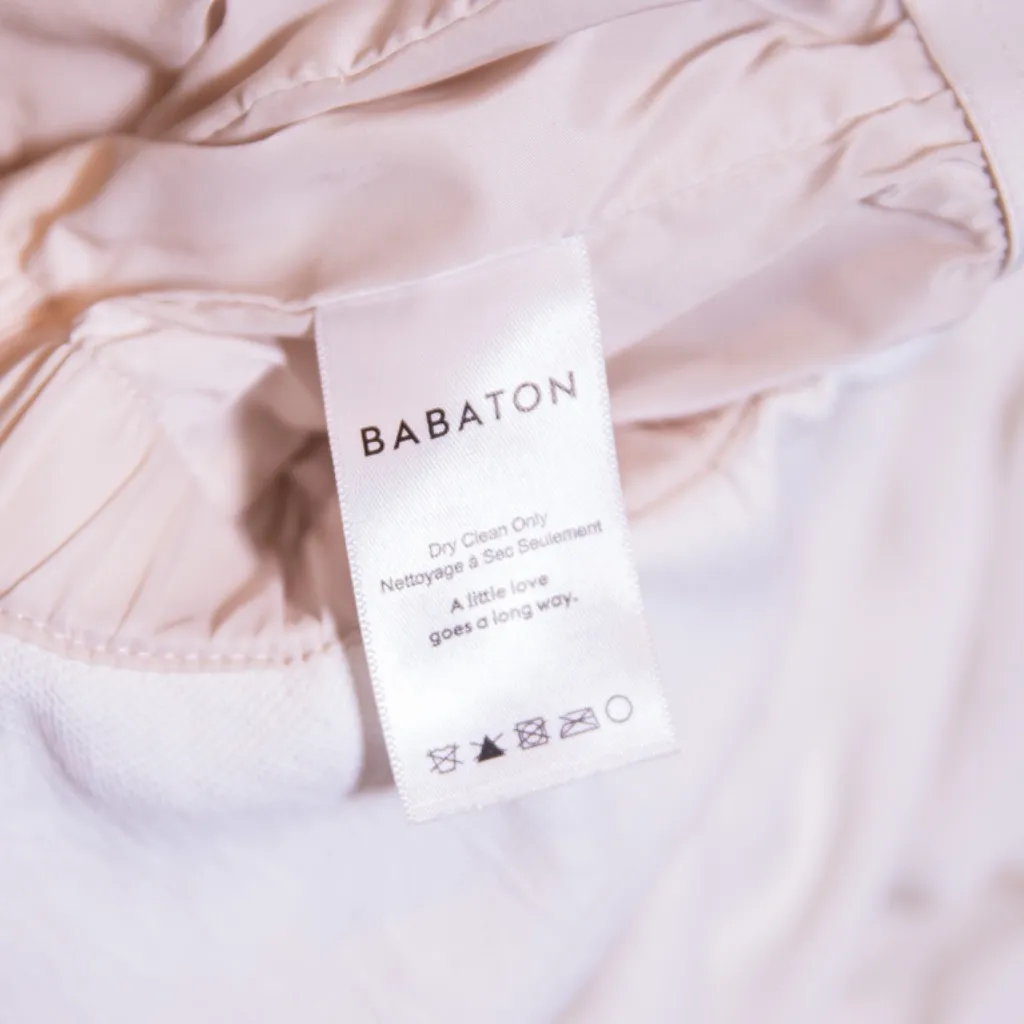 Babaton Aritzia Altamiro Strapless Ruffle Straight Leg Ankle Crop Jumpsuit Ivory - Image 3