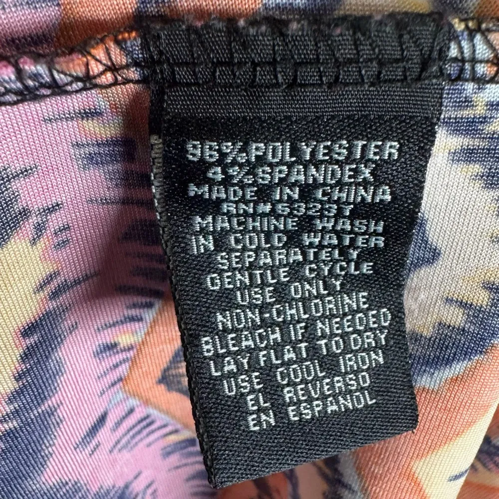 Mlle Gabrielle vneck smocked waist colorful tribal print maxi dress size medium - Image 5