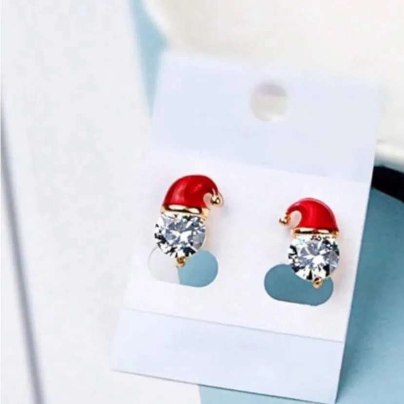 Festive Red Santa Hat Earrings - Image 5