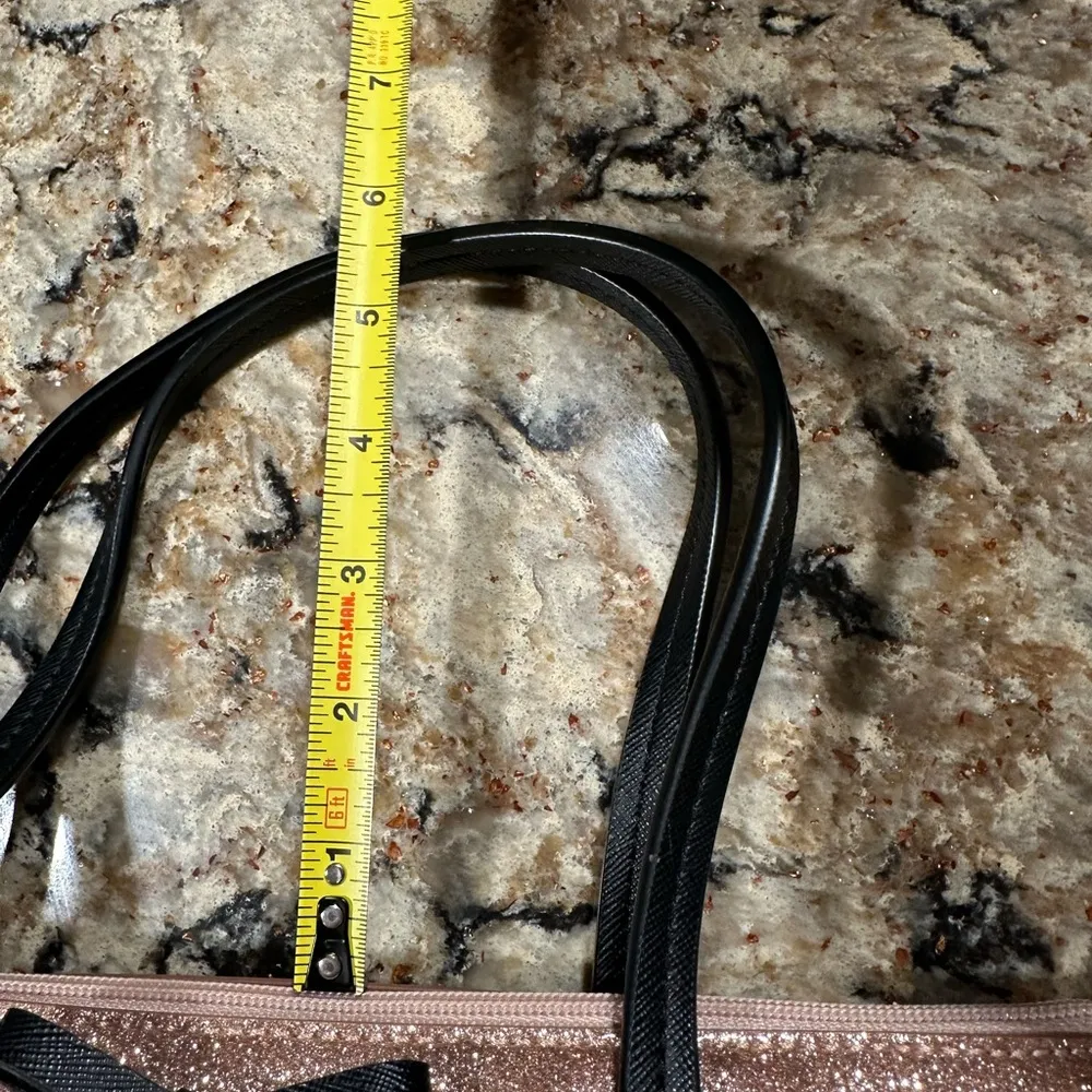 Kate Spade Jarelyn Mavis Street Tote Sparkle Glittered Rose Gold New NWOT Purse - Image 8