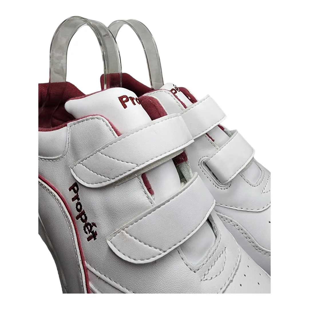 Propet Tour Walker Strap Shoes White/Berry Leather Hook & Loop Women’s Size 10 White - Image 10
