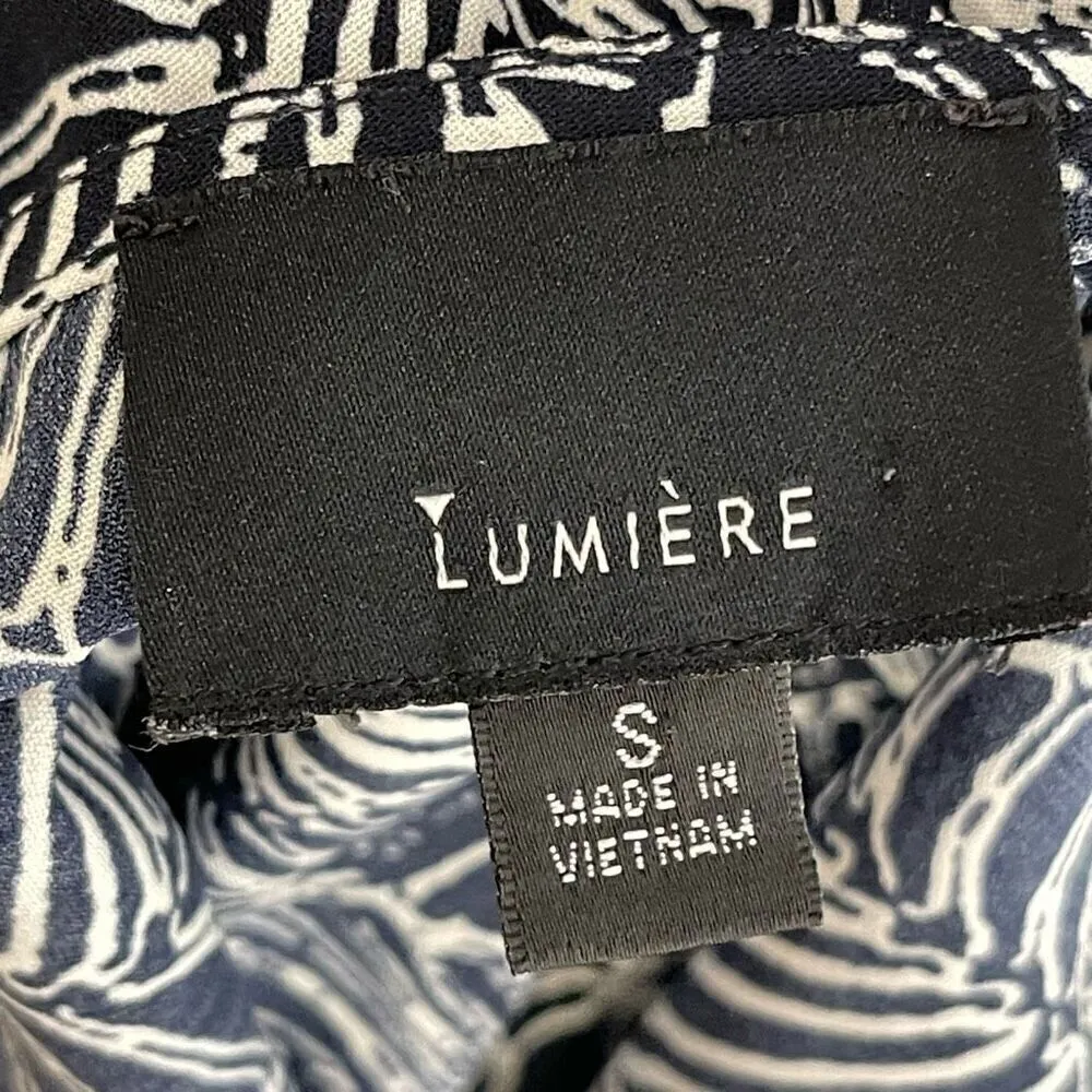 Lumiere Wrap Front Short Sleeve Romper (Navy/White) - Small - Image 10