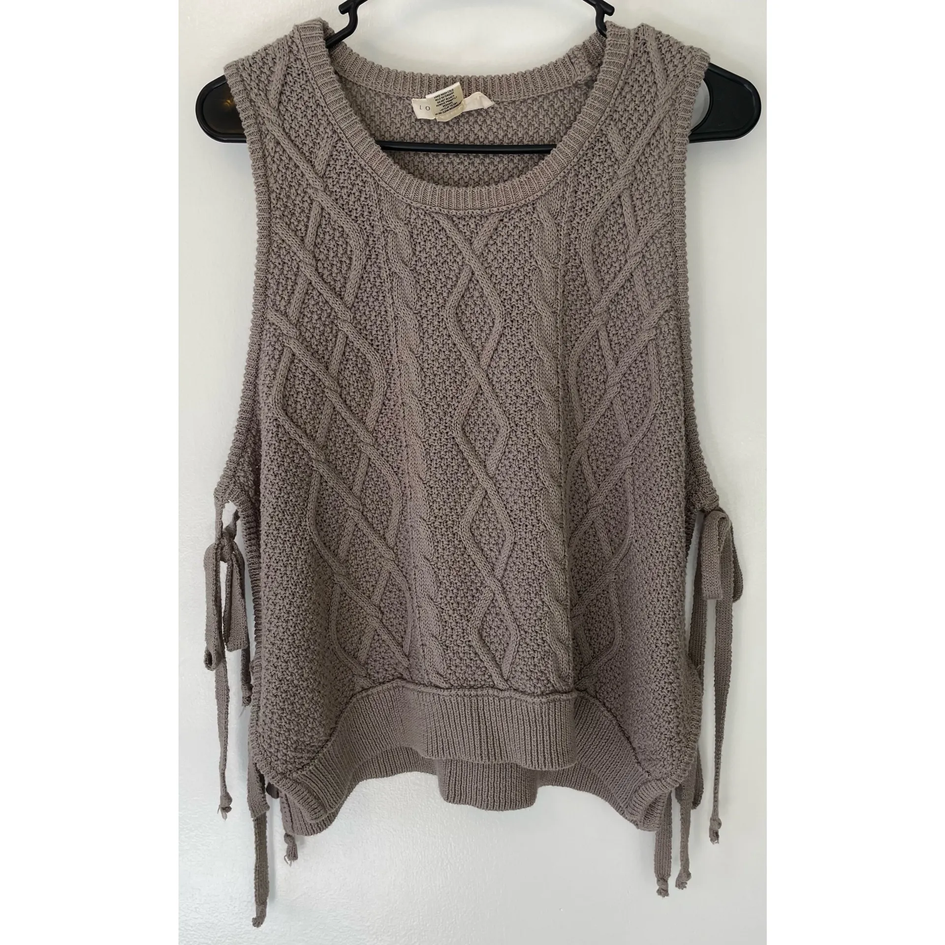 Love Stitch Grey Knit Sweater Vest - Image 11