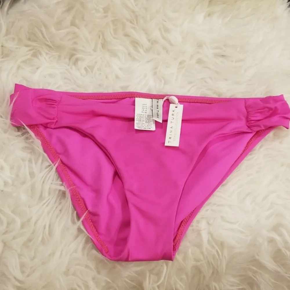 💕TRINA TURK💕 Pink Shirred Side Bikini Bottoms - Image 7