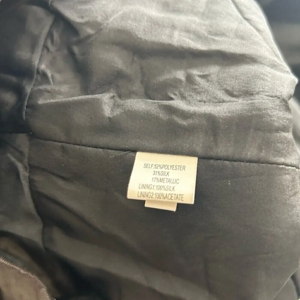 - KAY Unger New York Women’s Silk Blend Fitted Midi Cocktail Dress Gray Si… - Image 8