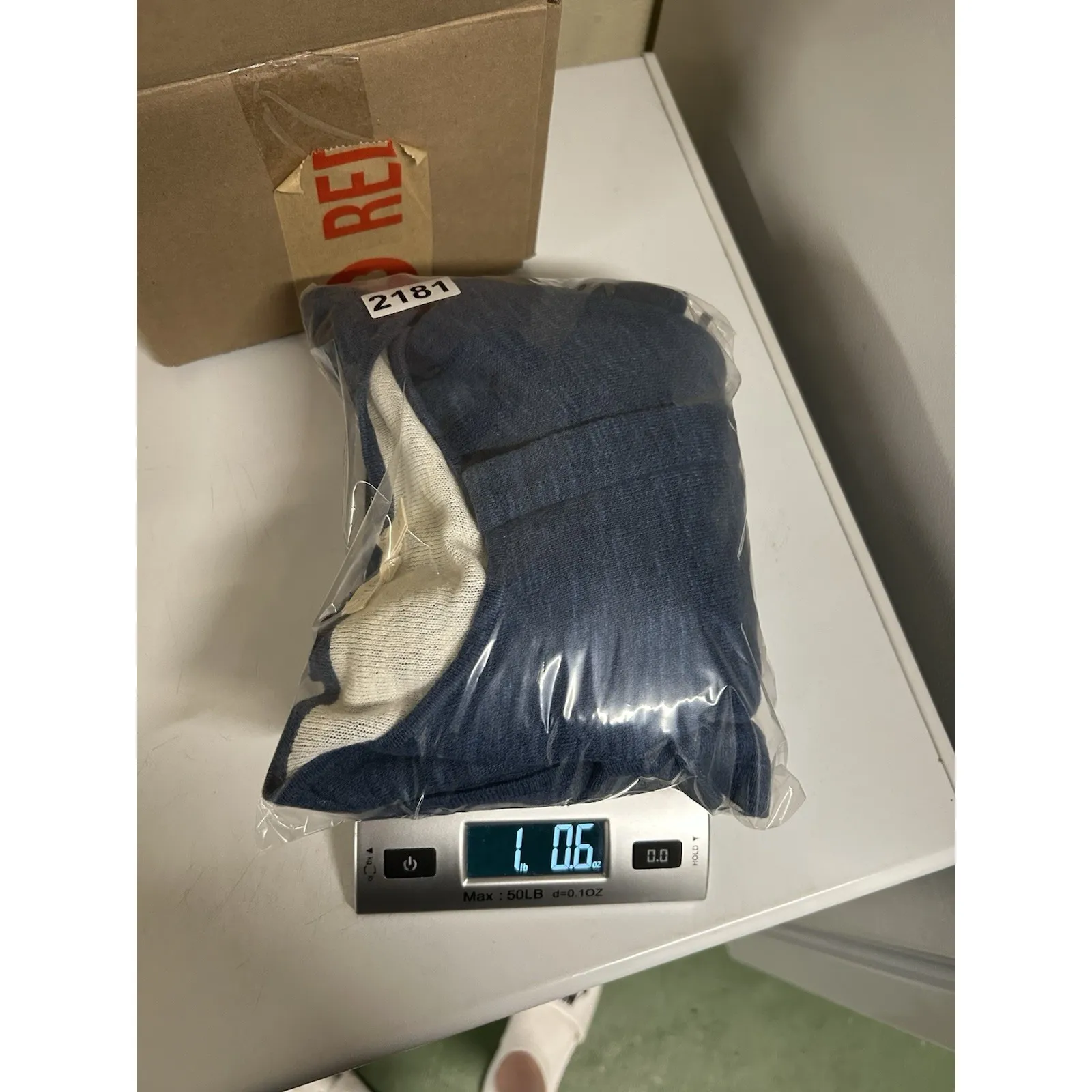 Eileen Fisher Crewneck Sweater Linen Blend Front Full‎ Zip Up Pockets Blue Small - Image 5