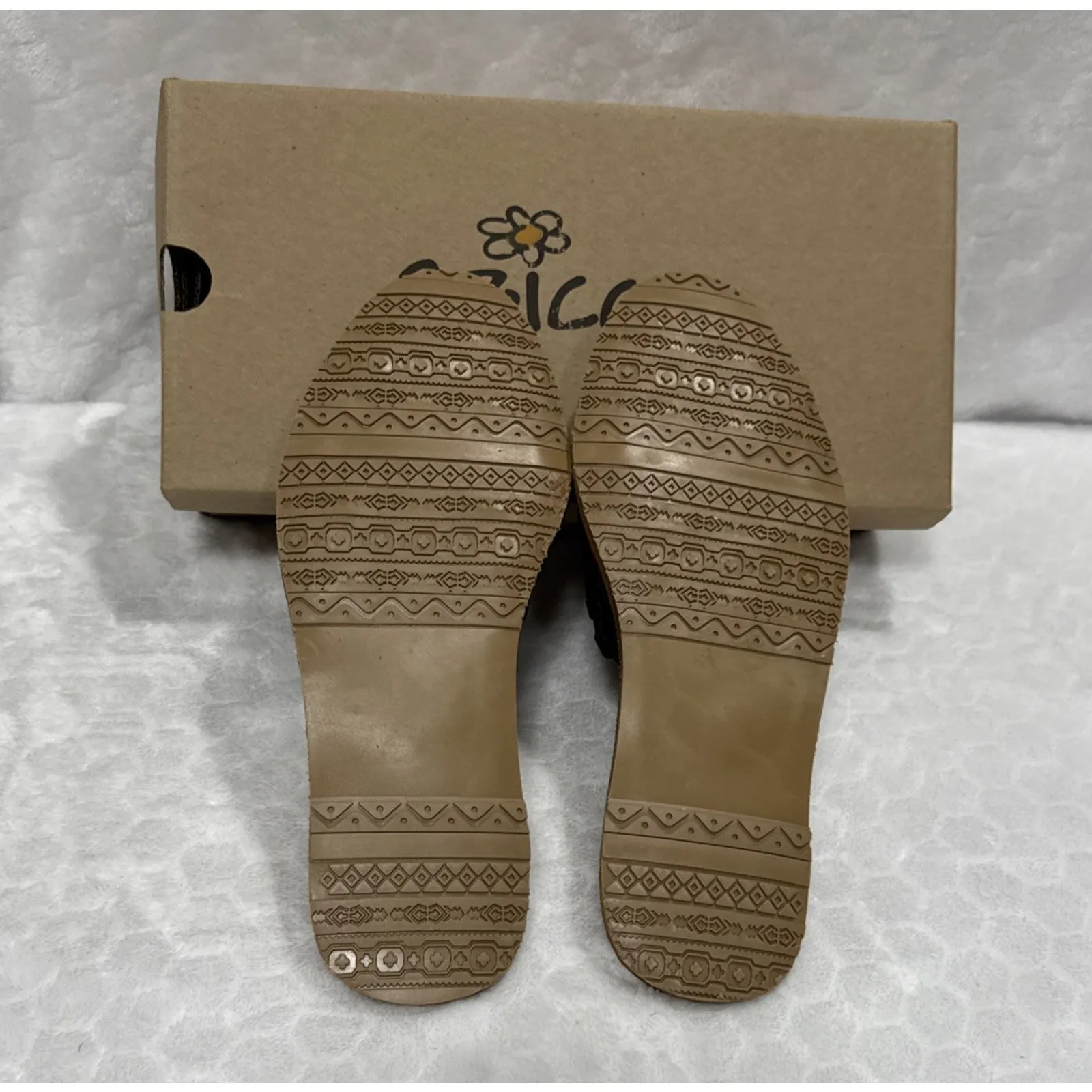 Sbicca Lawrin Huarache Slide Sandal Women Size 8 Black Leather Upper Shoes - Image 5