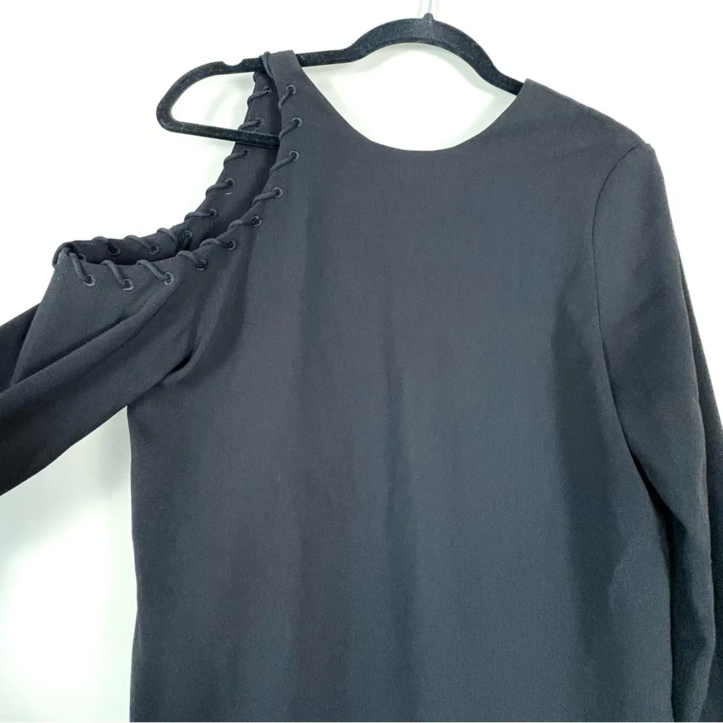 IRO Breen Shoulder Cutout Long Sleeve Mini Shift Dress Size 38 - Image 10