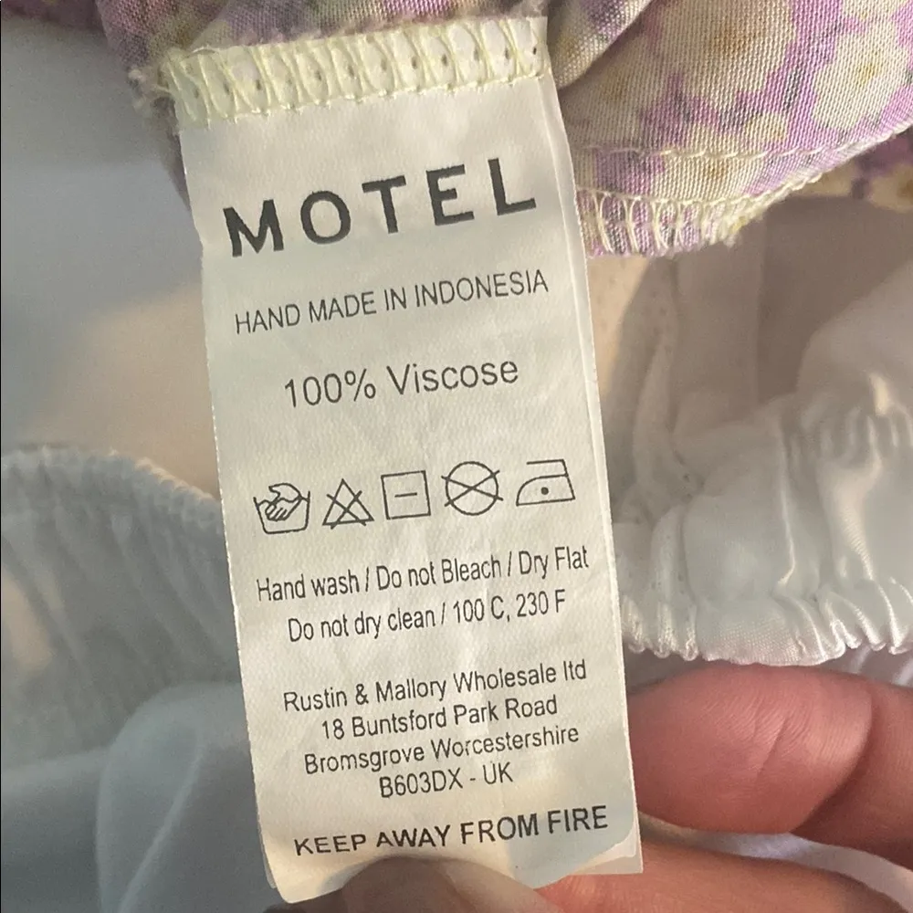 Motel Size Extra Small XS Women's Teen Girl Purple & Yellow Floral Halter Dress - Image 6