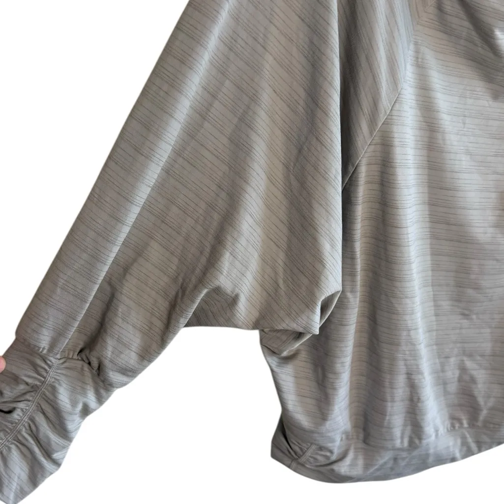 Prana Pullover Womens Medium Gray Stretch Batwing Dolman Sleeve Top 1962331 - Image 5
