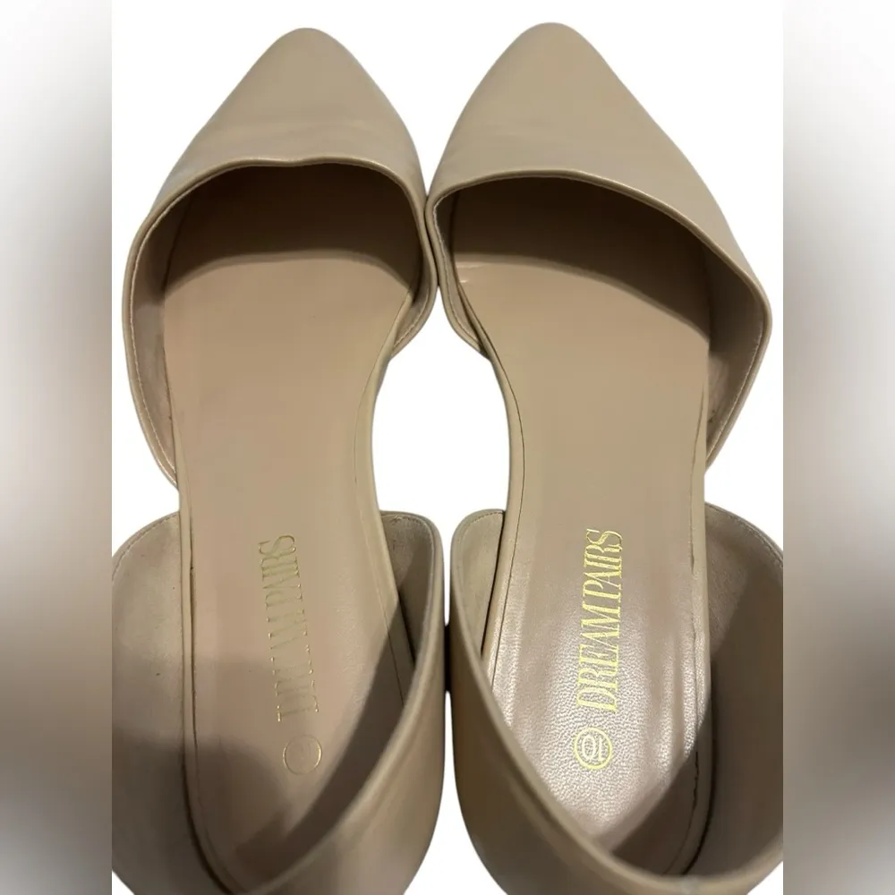 Dream pairs nude Pointed-Toe Slip on Flats size 10 - Image 4