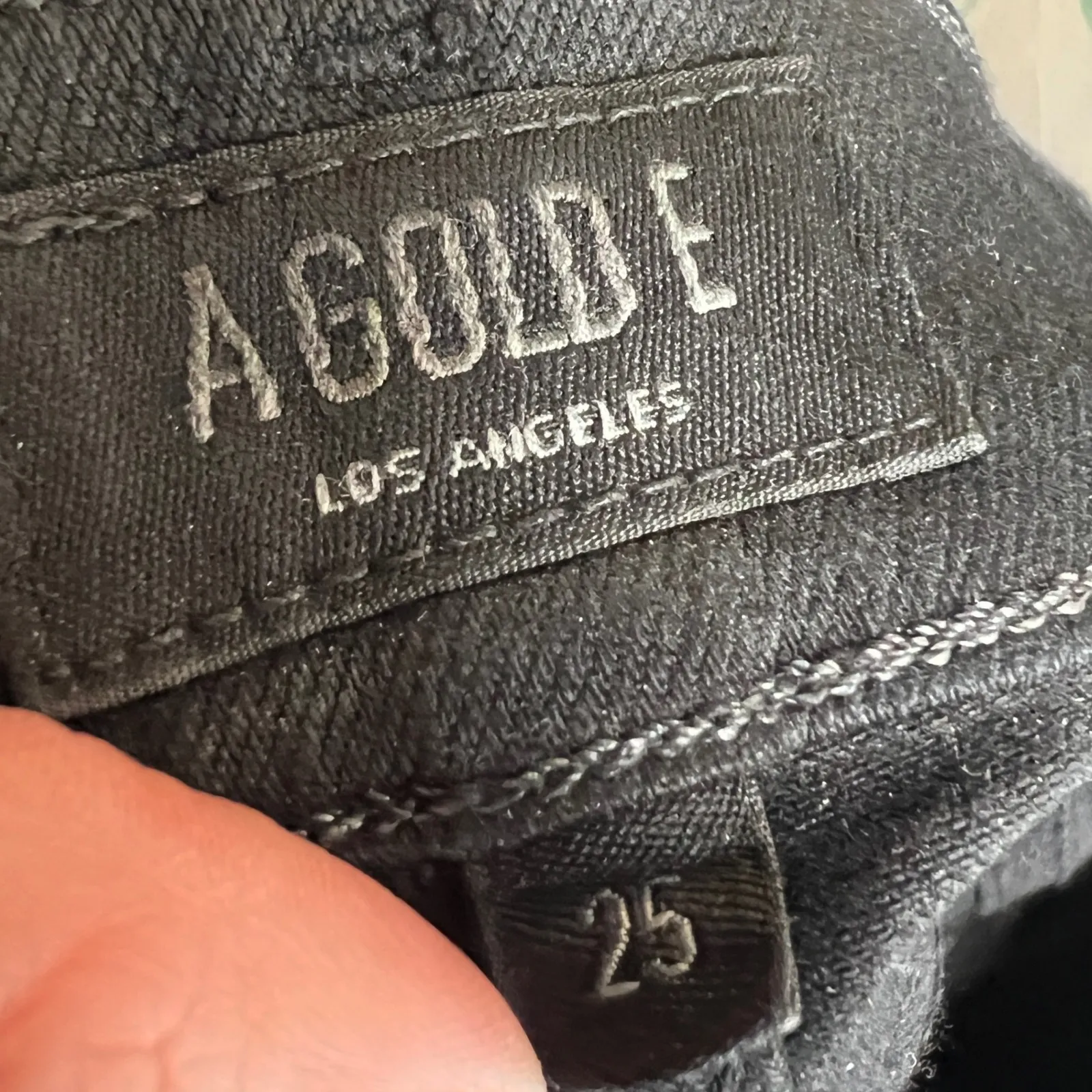 AGOLDE Sophie Coated Skinny Jeans Black Waxed Denim Size 25 High Rise - Image 5