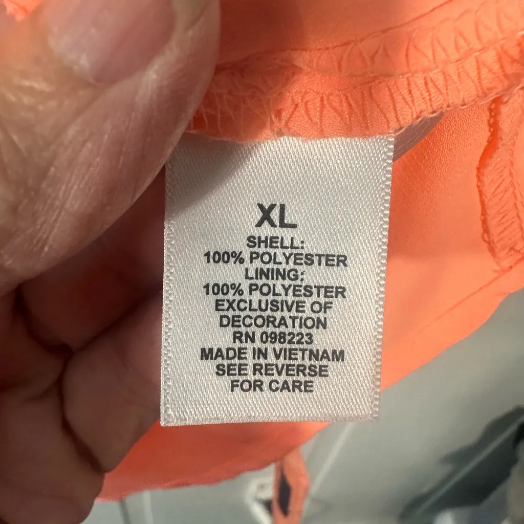 Magellan Orange Short Sleeve Button Down Womens Top Size XL EUC - Image 7