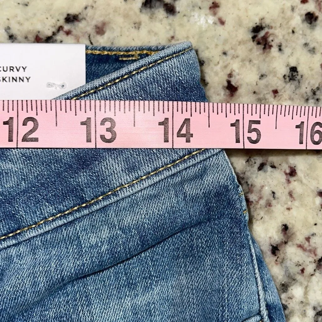 Ann Taylor LOFT Womens Frayed Hem‎ Curvy Cropped Skinny Jeans Blue Size 6/28 NWT - Image 7