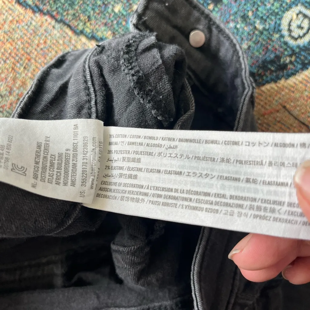 Hollister Low Rise Jean Legging Black Women’s 26x28 Skinny Jeans Stretch Denim - Image 15