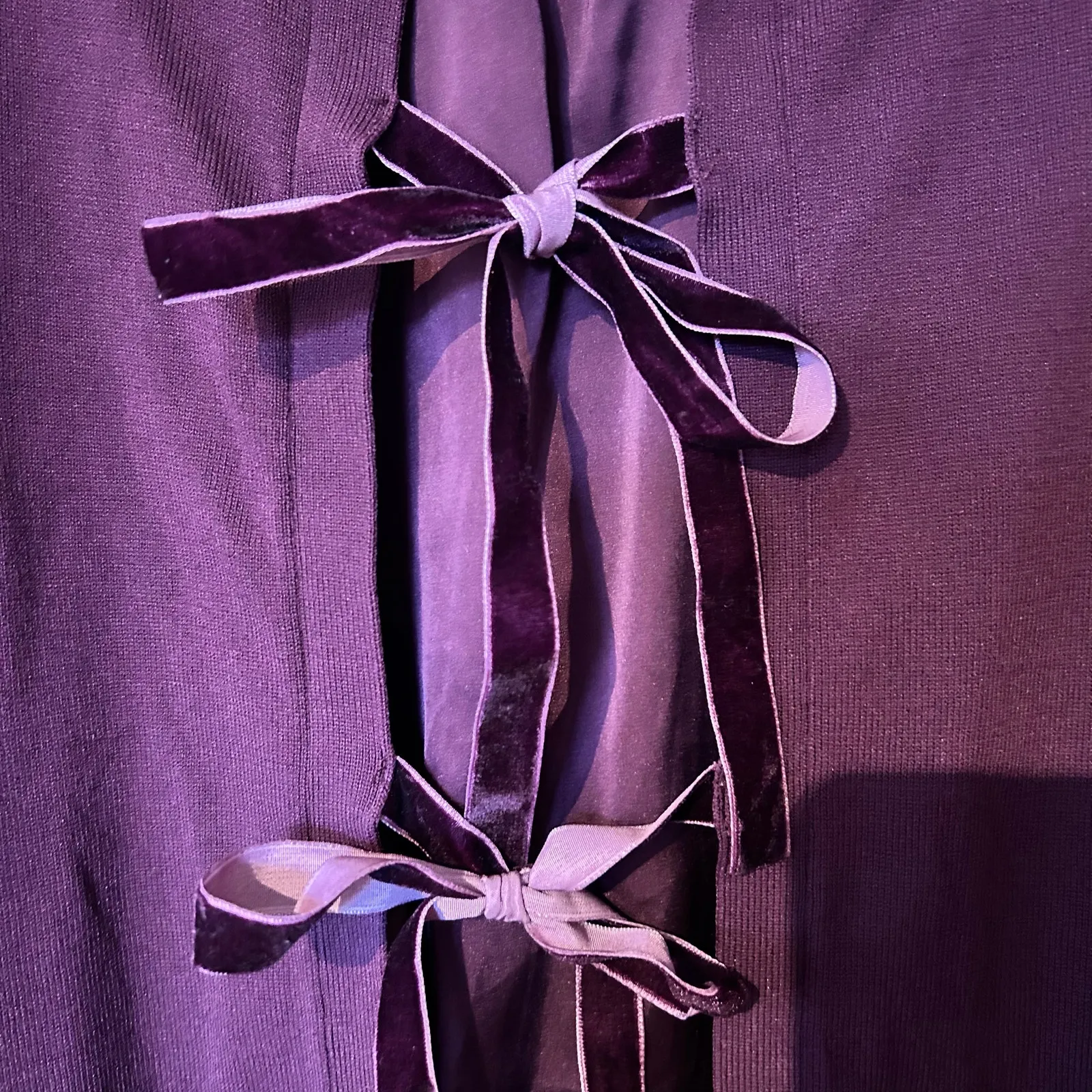 Lane Bryant Burgundy Top 22/24 Peplum Velvet Corset Ties in Back Boho Cottage - Image 7