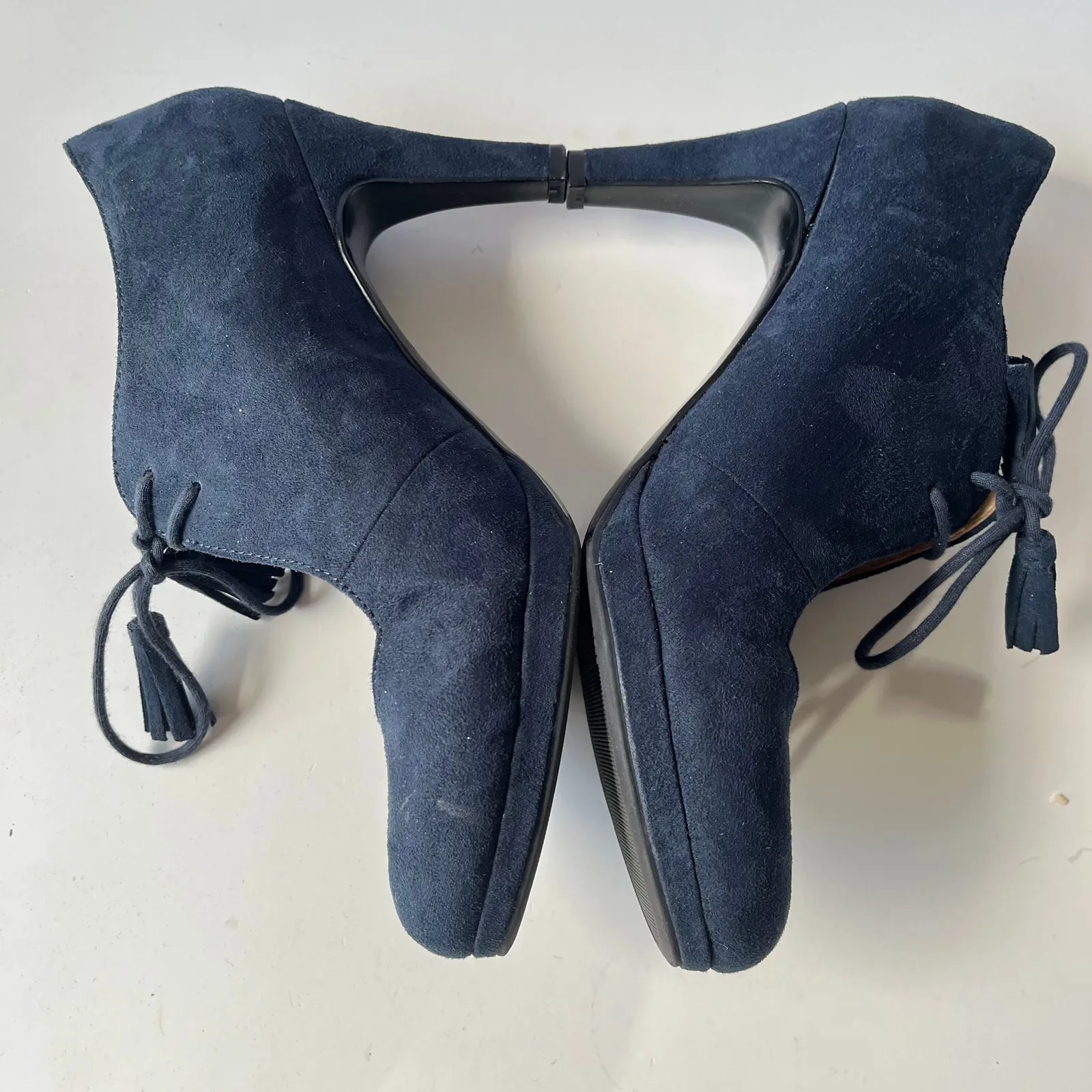 Naturalizer Paxton Heel Womens Shoes 6M Preppy Suede Tassel Retro Chic Comfort - Image 4