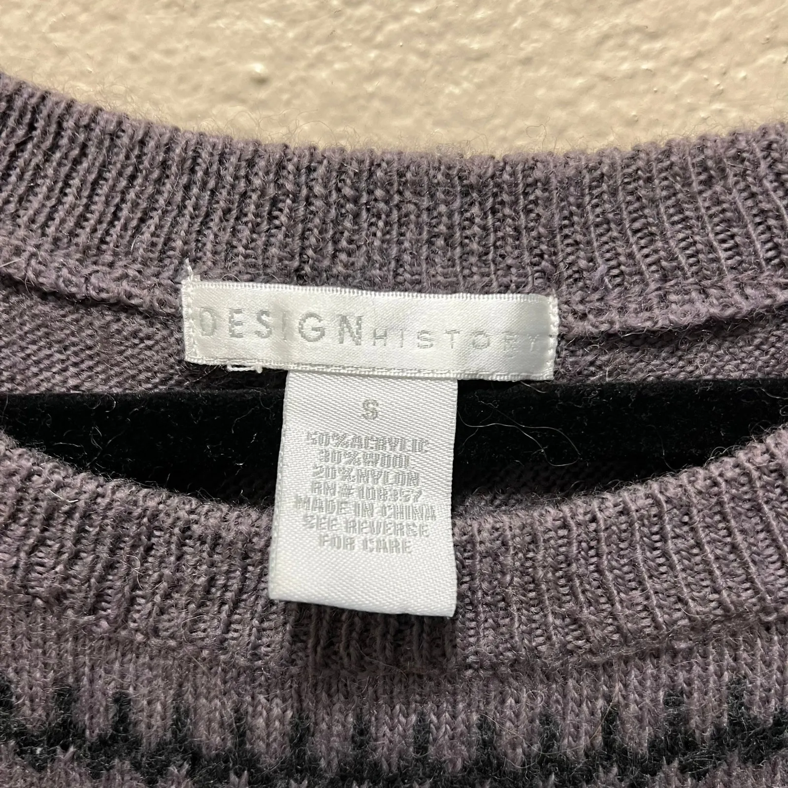 Design History A-Line Dress Black Gray 3/4 Sleeves Knit Sweater Dress Size Small - Image 5