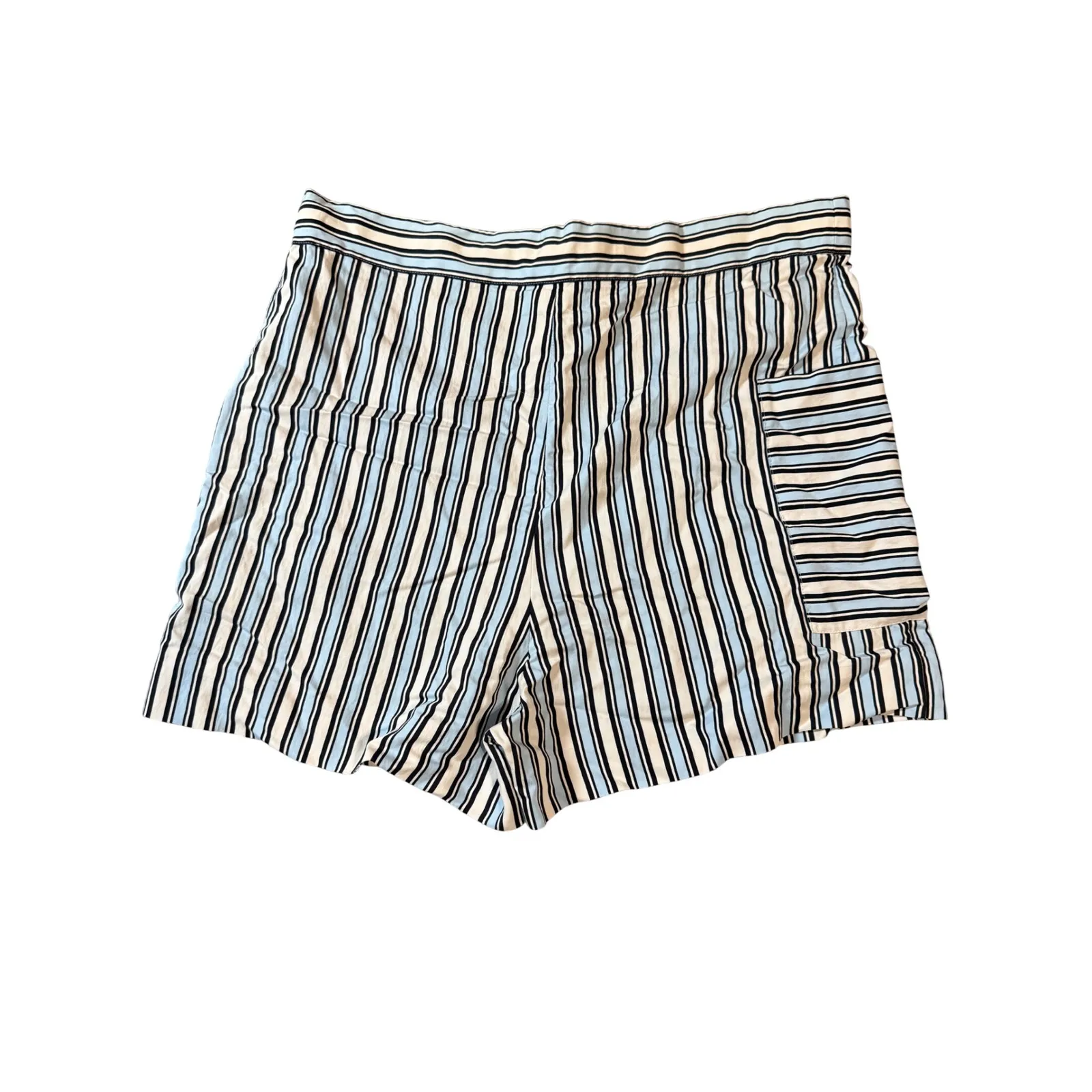 NWOT Chinti & Parker Size 6 Light Blue Cream Navy Midsummer Relaxed Shorts - Image 7