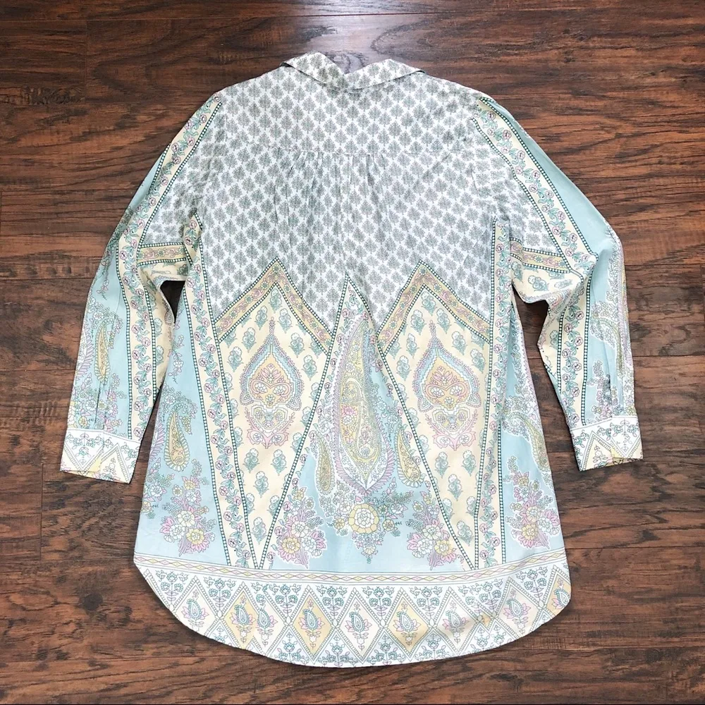 Soft Surroundings • Tabitha paisley tunic floral print pastel cotton popover - Image 10