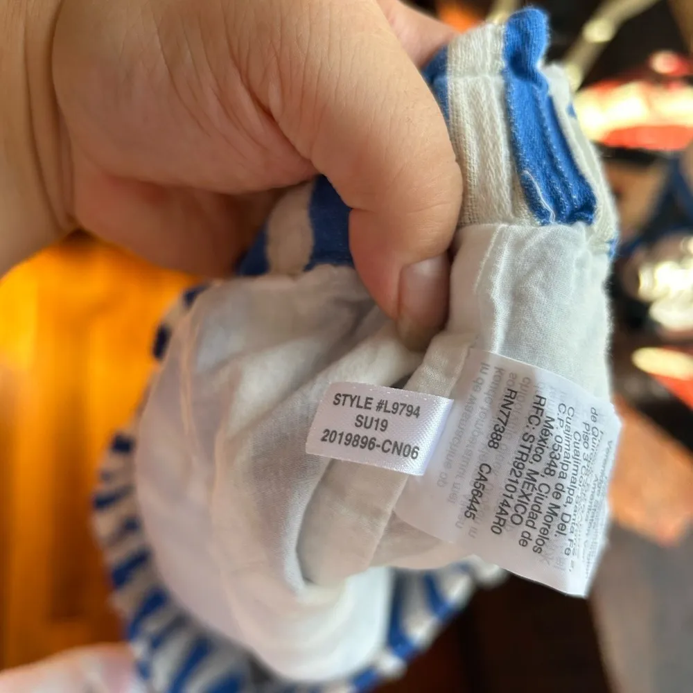 J.CREW PULL ON PAPER BAG STRIPED LINEN BLEND SHORTS - Image 5