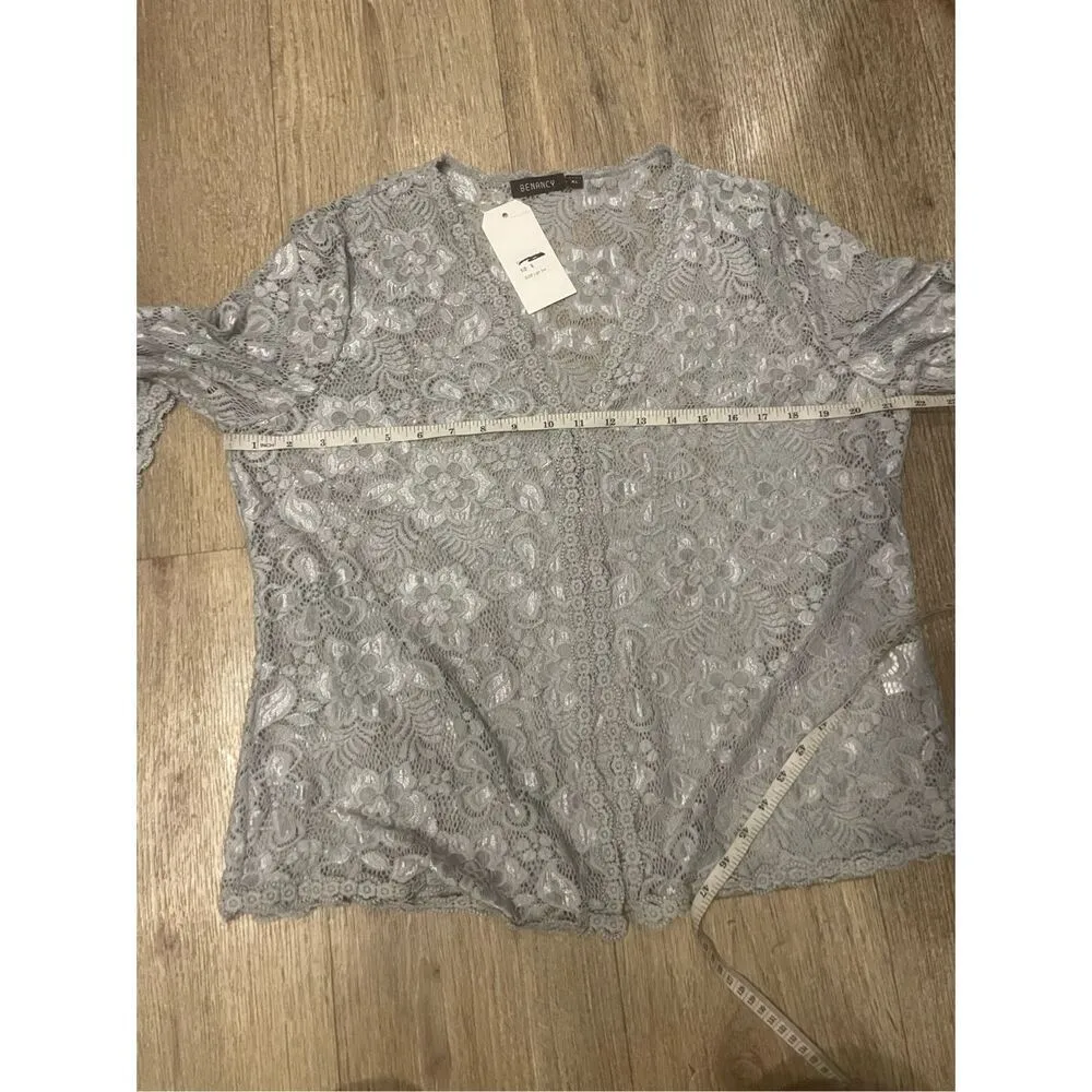 Benancy XL Grey Lacey Duster New Gray - Image 5